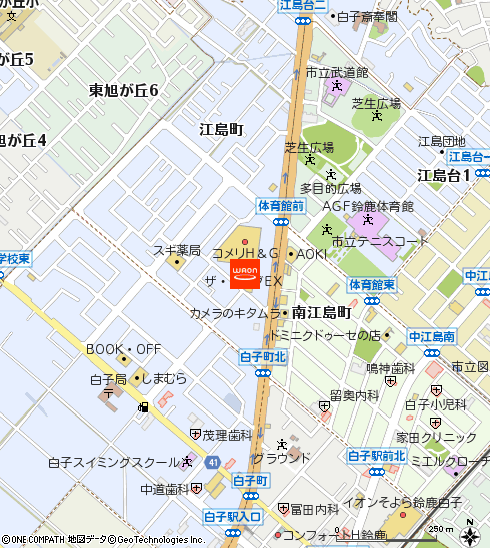 ザ・ビッグエクスプレス鈴鹿ユーズ店付近の地図